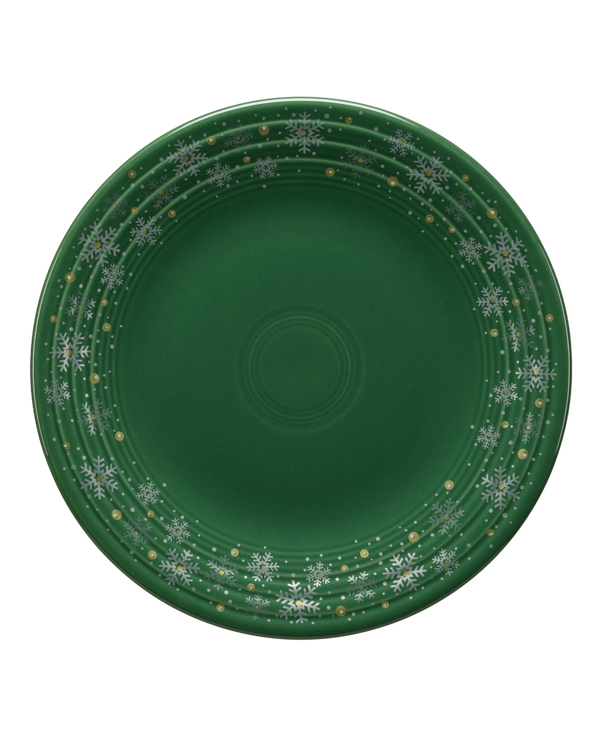 Fiesta Jade Snowflake Luncheon Plate In Open Green