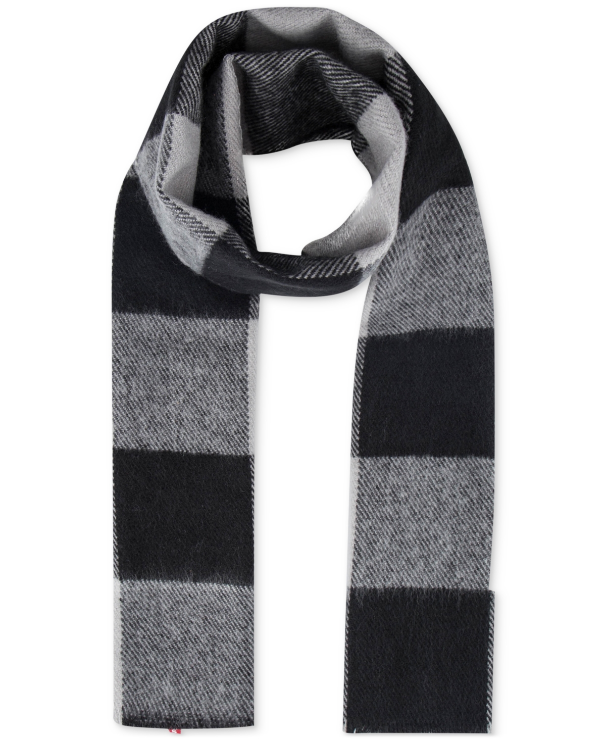 Levi's Men's Waffle Beanie & Woven Plaid Scarf Set