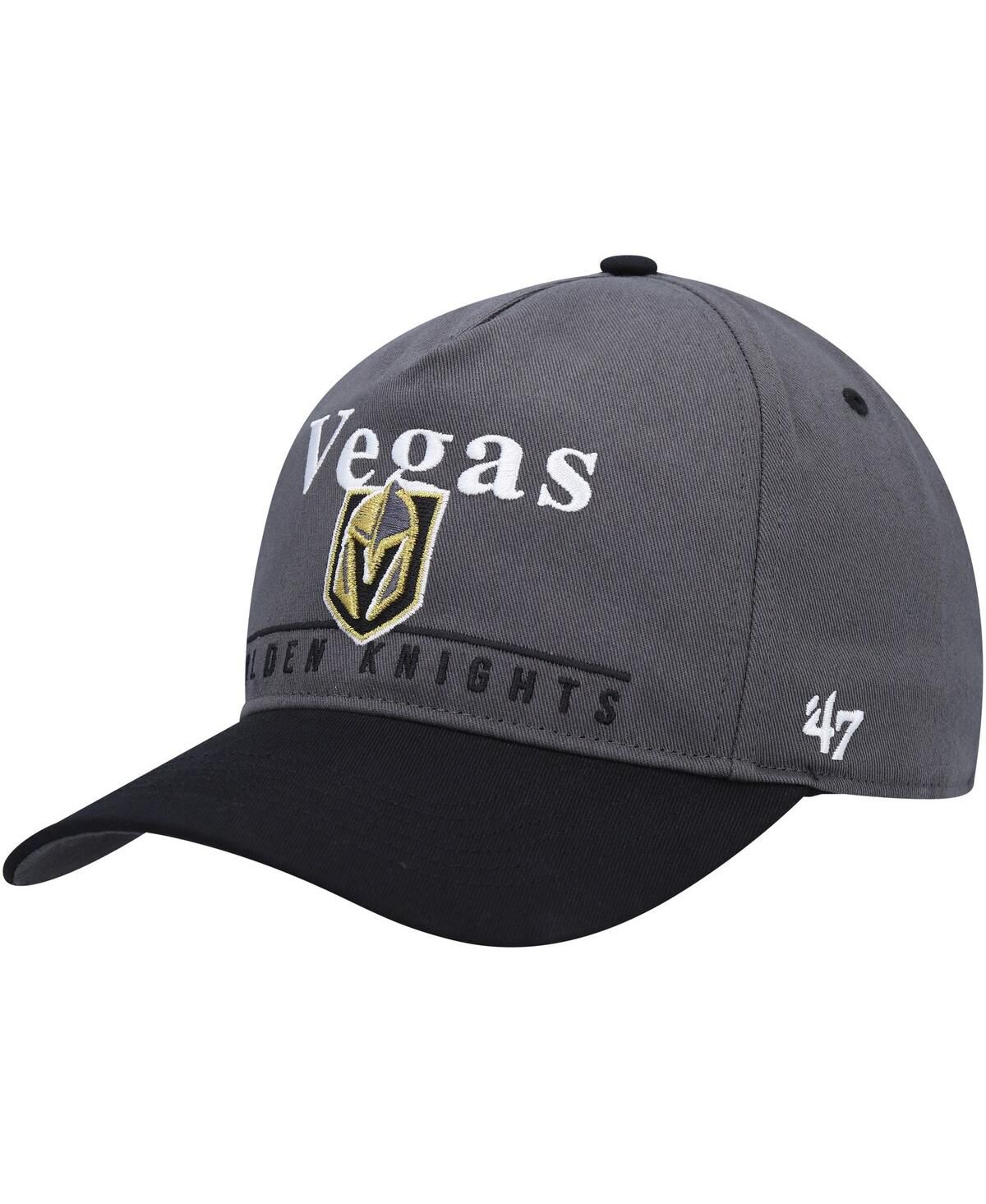 Мужская угольно-черная шляпа Vegas Golden Knights Super Hitch с регулируемой застежкой-молнией