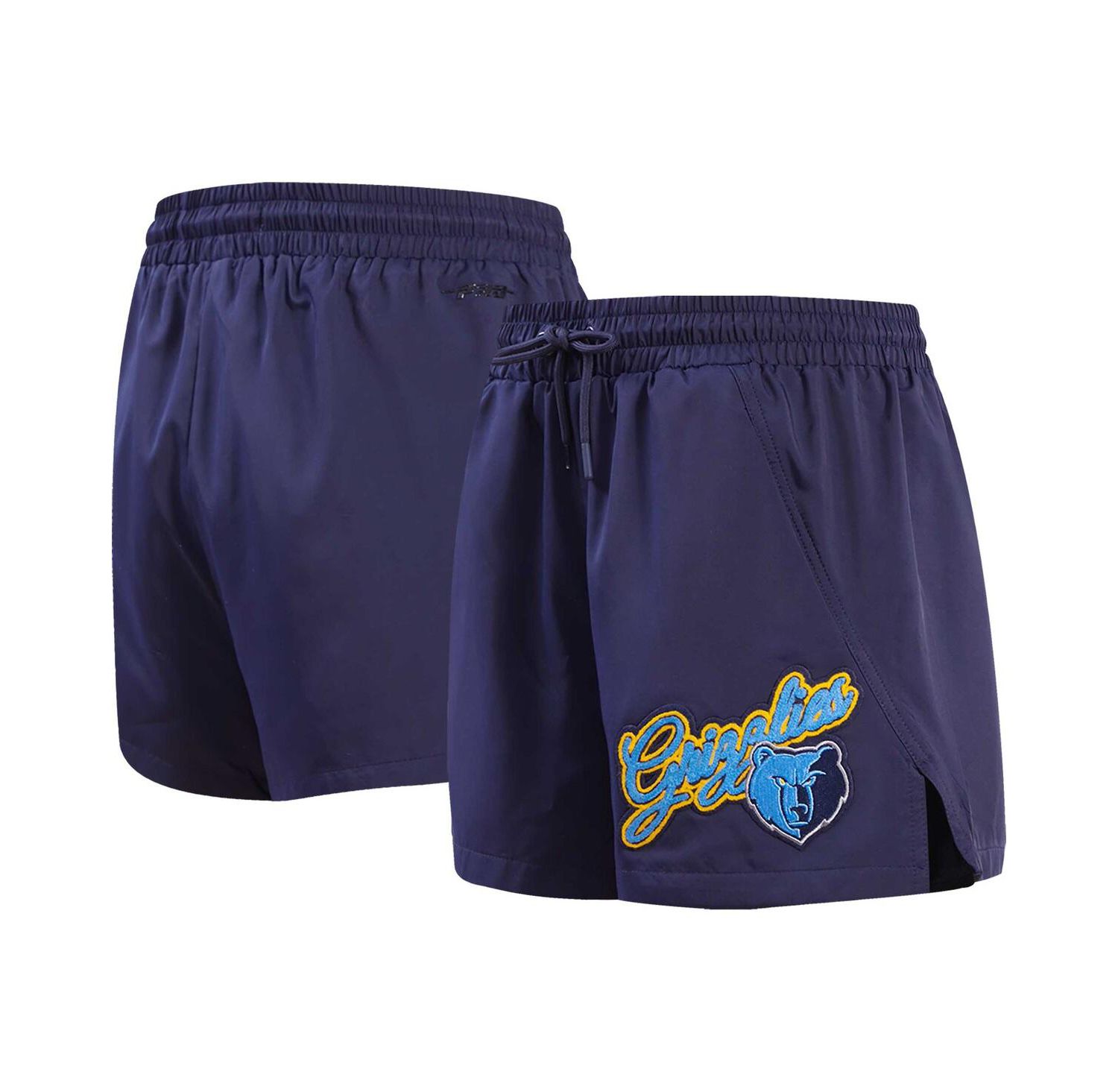Women's Navy Memphis Grizzlies Script Woven Shorts