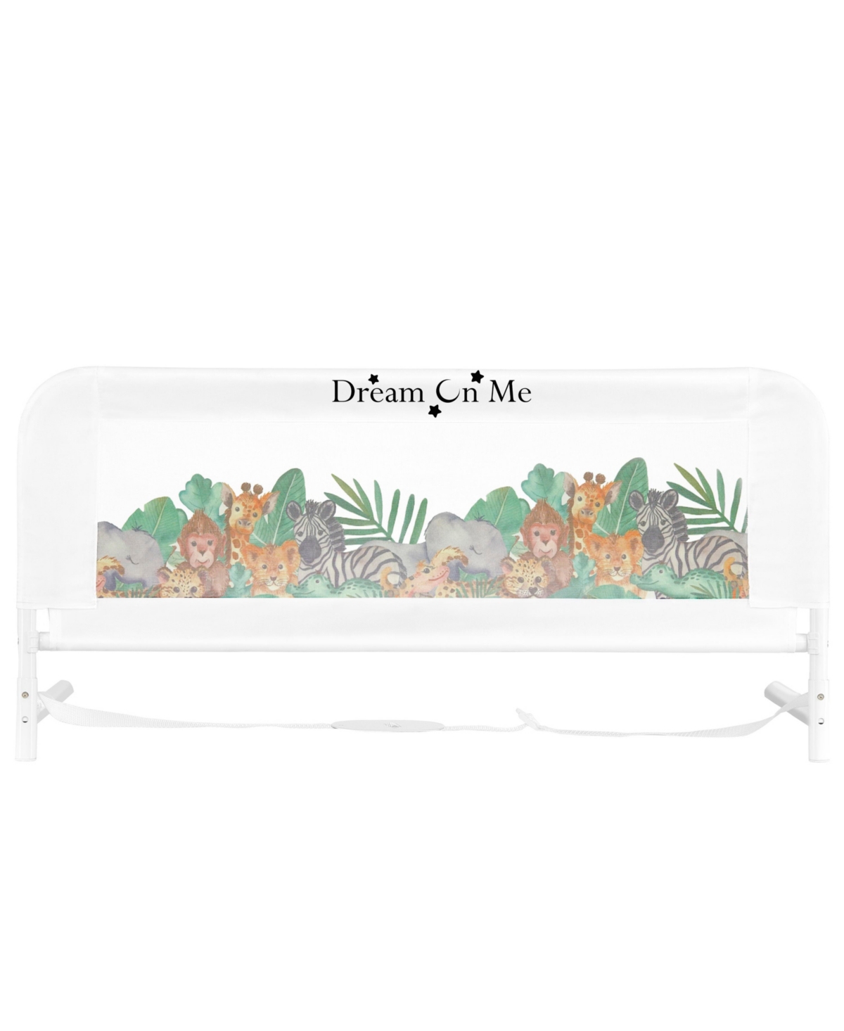 Dream On Me Lightweight Mesh Security Adjustable Bed Rail In Jungle Print
