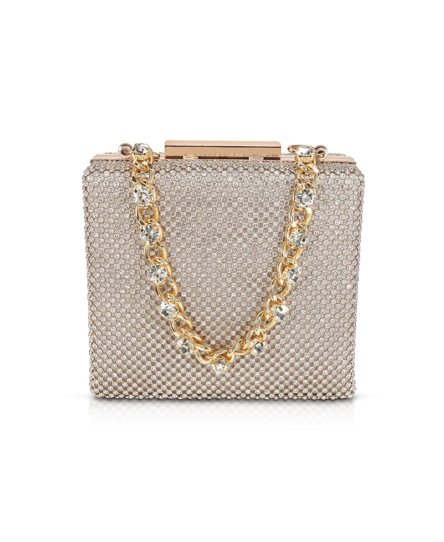 Woman's Billie Crystal Mini Box Clutch