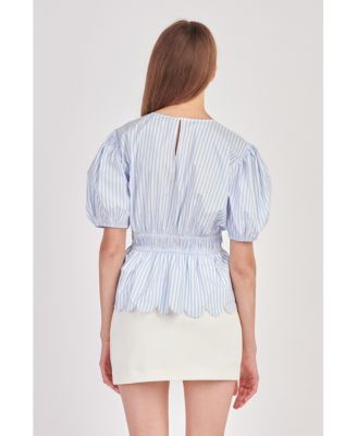 Women's Stripe Woven Blouse