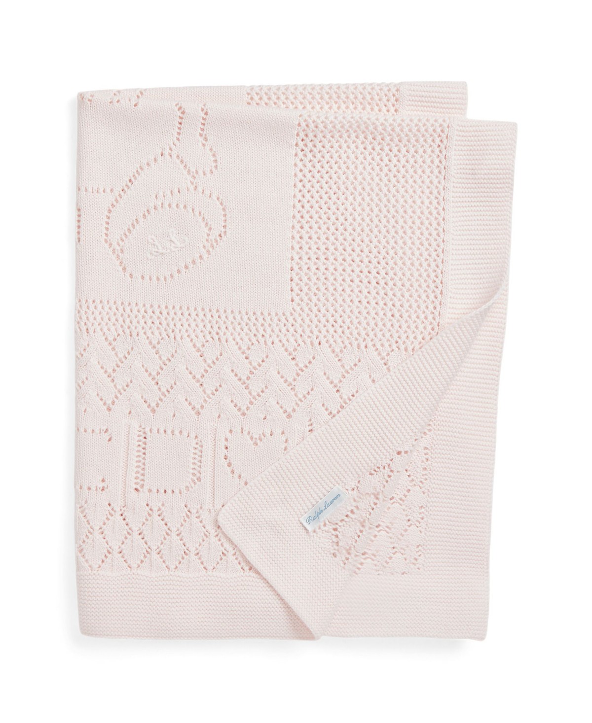 Детские Polo Ralph Lauren Baby Boys' and Baby Girls' Pointelle Knit Blanket — фото 1