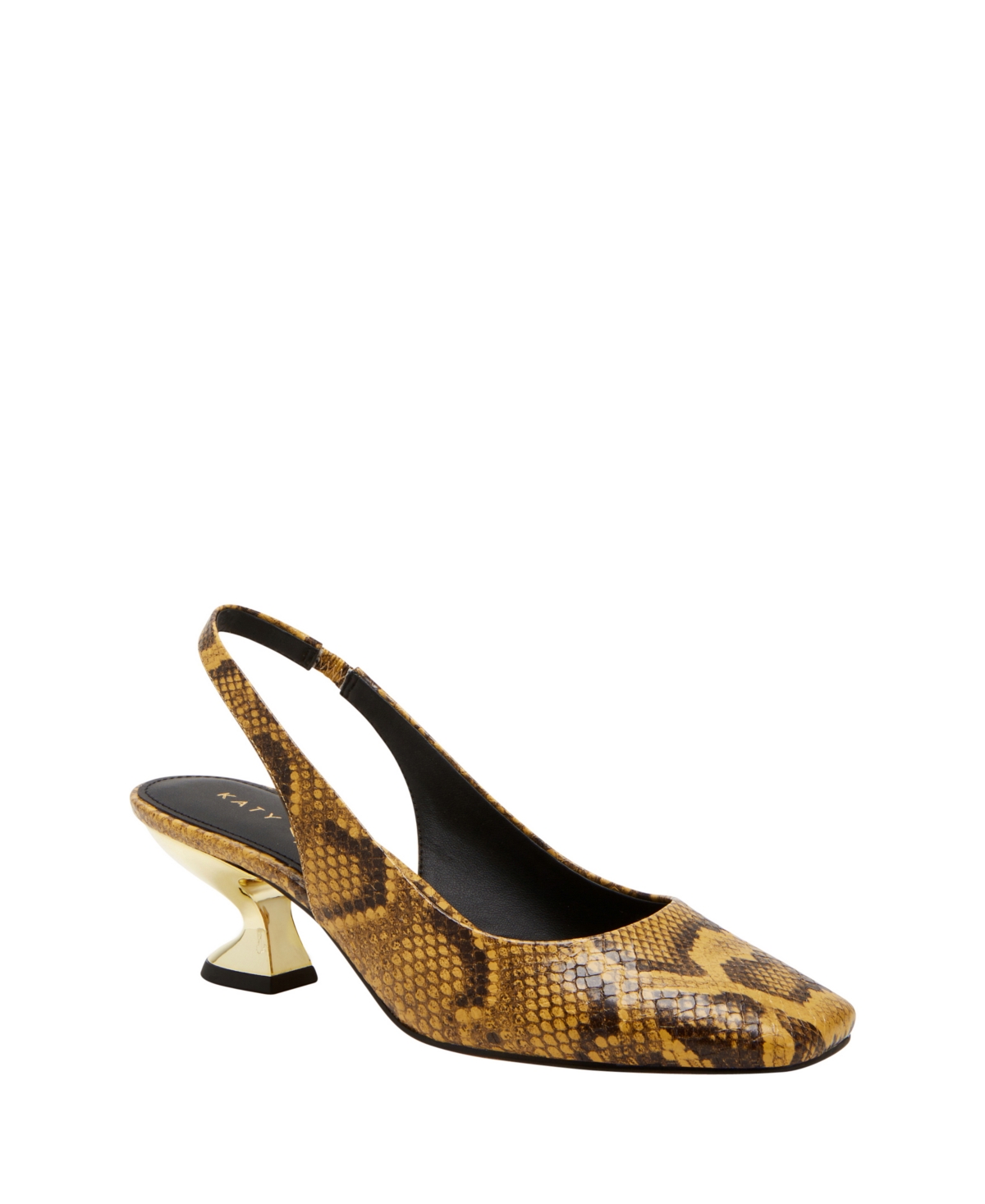Women's The Laterr Sling Back Pumps - Mustard Multi -Polyurethane, Polyester a