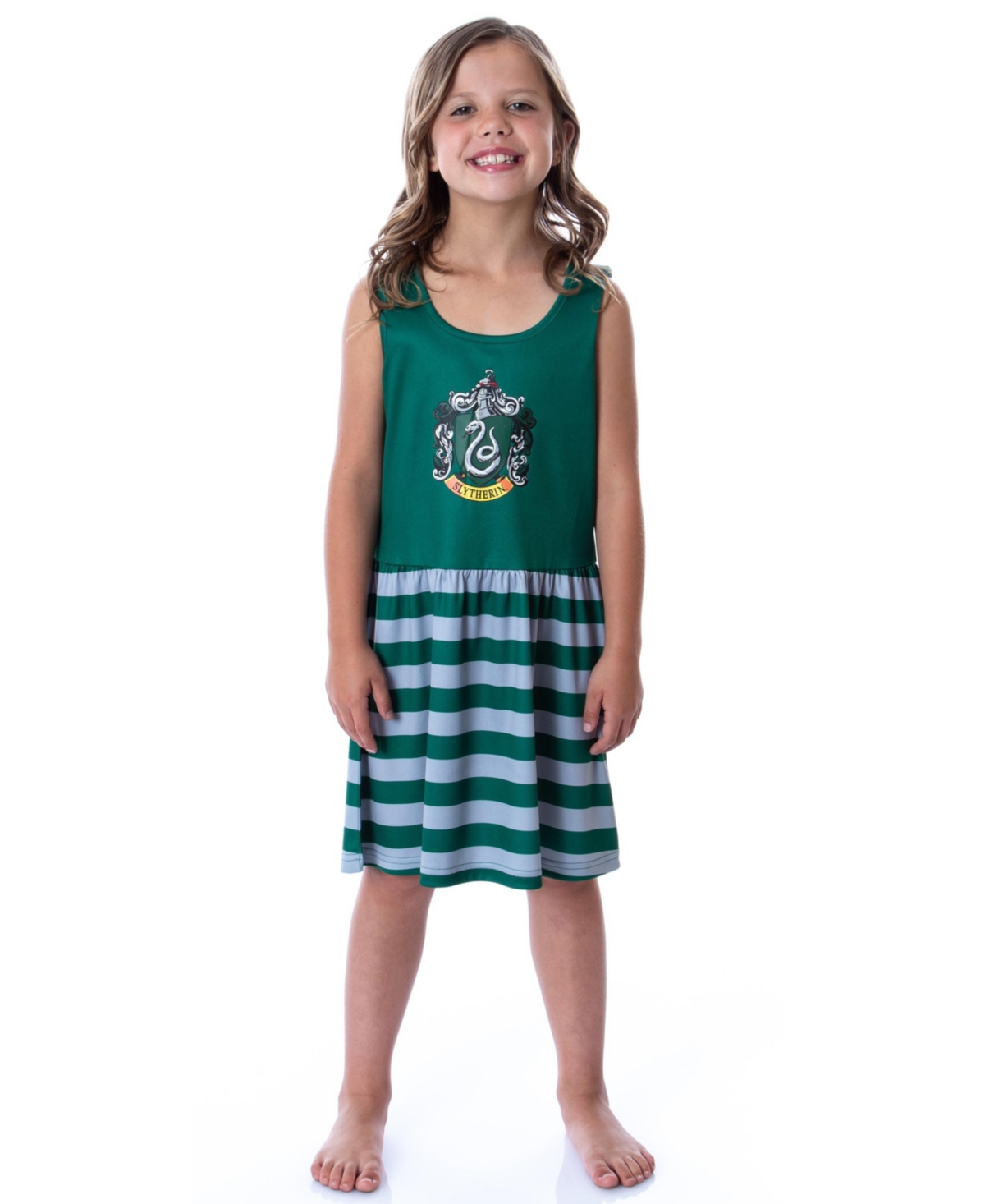 Harry Potter Girls All Houses Crest Logo Tank Stripe Nightgown