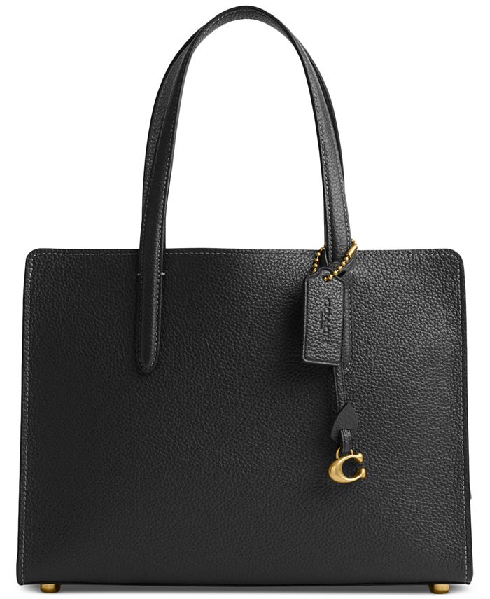 COACH Polished Pebble Leather Carter Carryall 28 Macy s