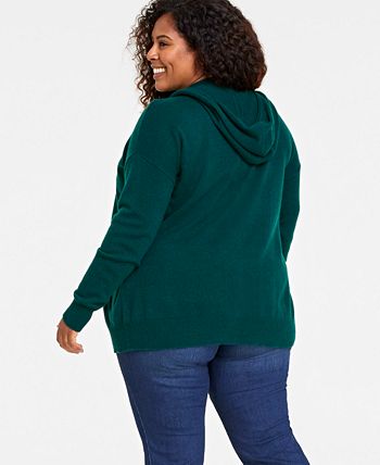 Plus Size 100 Cashmere Zip Up Hoodie Created for Macy s
