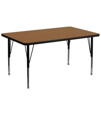 36X72 Rectangle Laminate Adjustable Preschool Activity Table