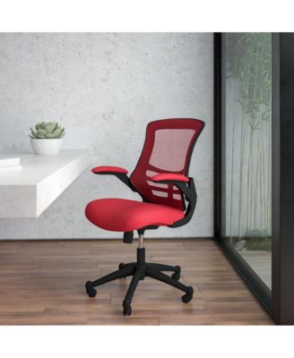 Mid-Back Mesh Swivel Ergonomic Task Office Chair With Flip-Up Arms