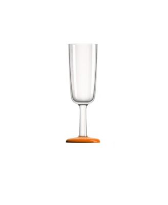 Palm Outdoor Australia - Flute Glass with Orange non-slip base, Set of 2