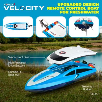Velocity Fast RC Boat - Blue