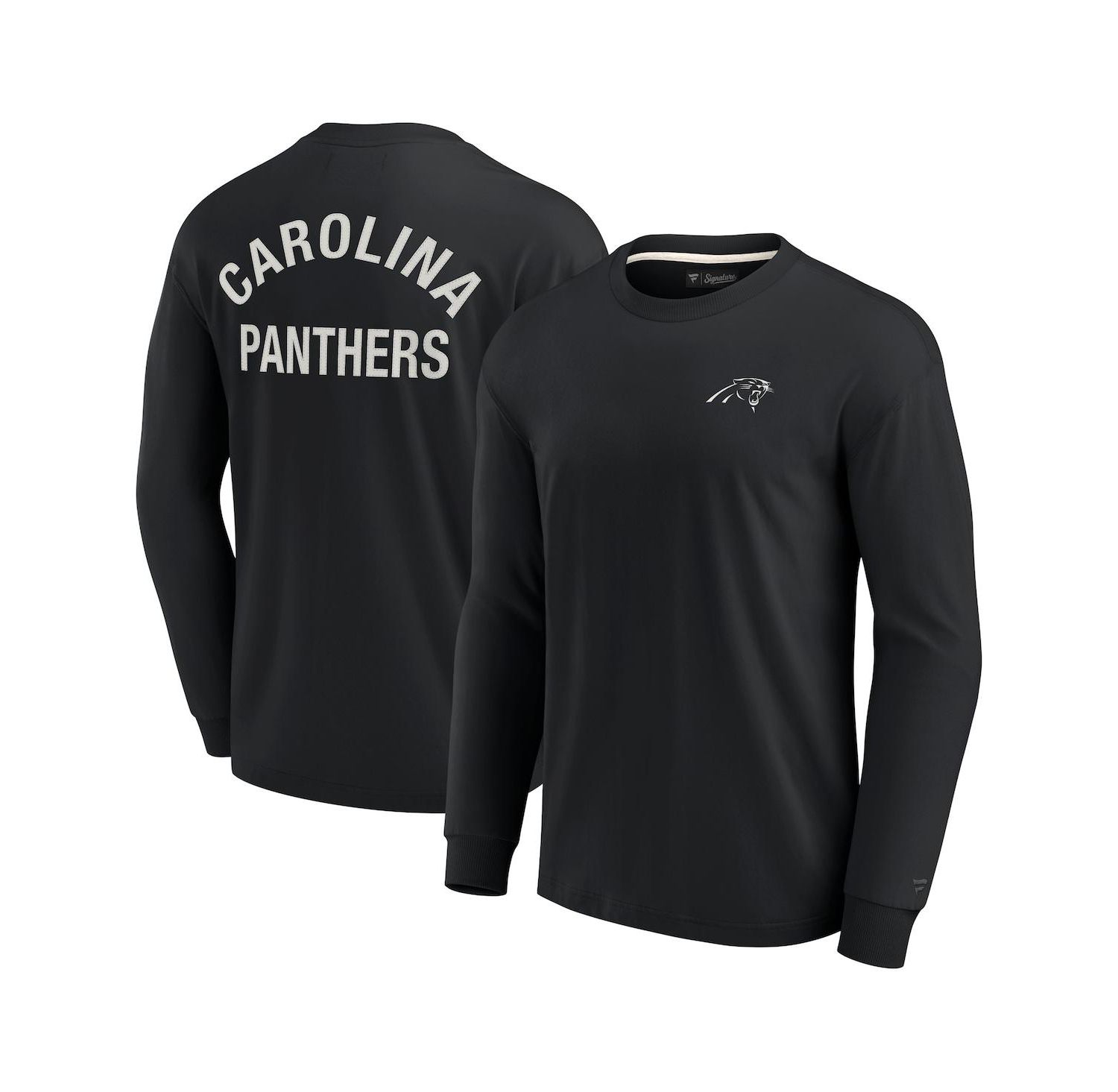 Men's and Women's Black Carolina Panthers Super Soft Long Sleeve T-shirt