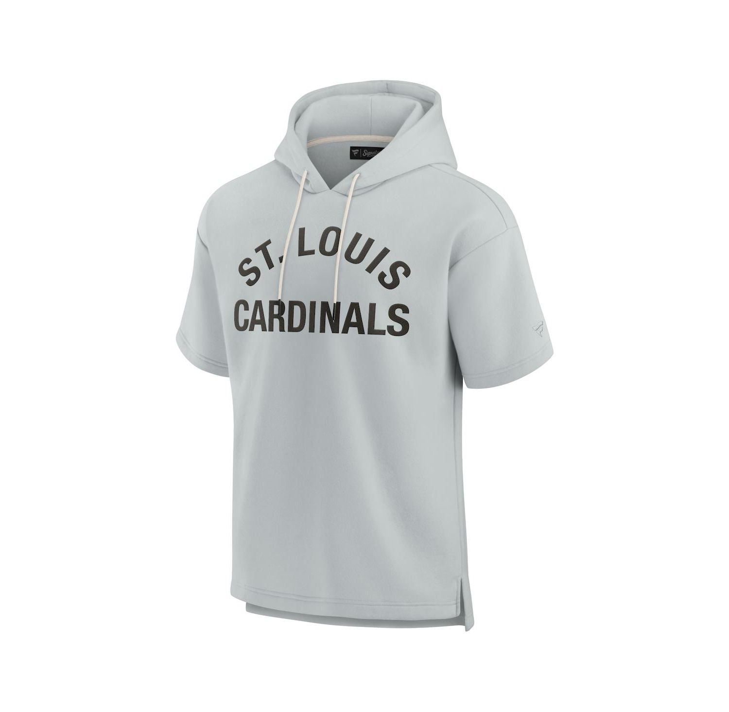 Men's and Women's Gray St. Louis Cardinals Super Soft Fleece Short Sleeve Hoodie
