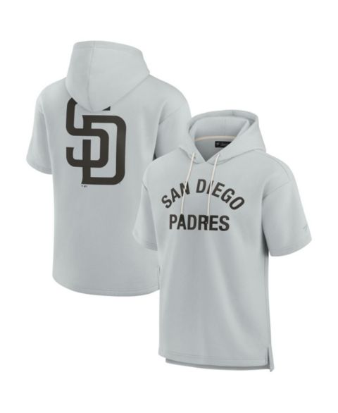 Худи Fanatics Signature Gray San Diego Padres Super Soft Fleece Short Sleeve