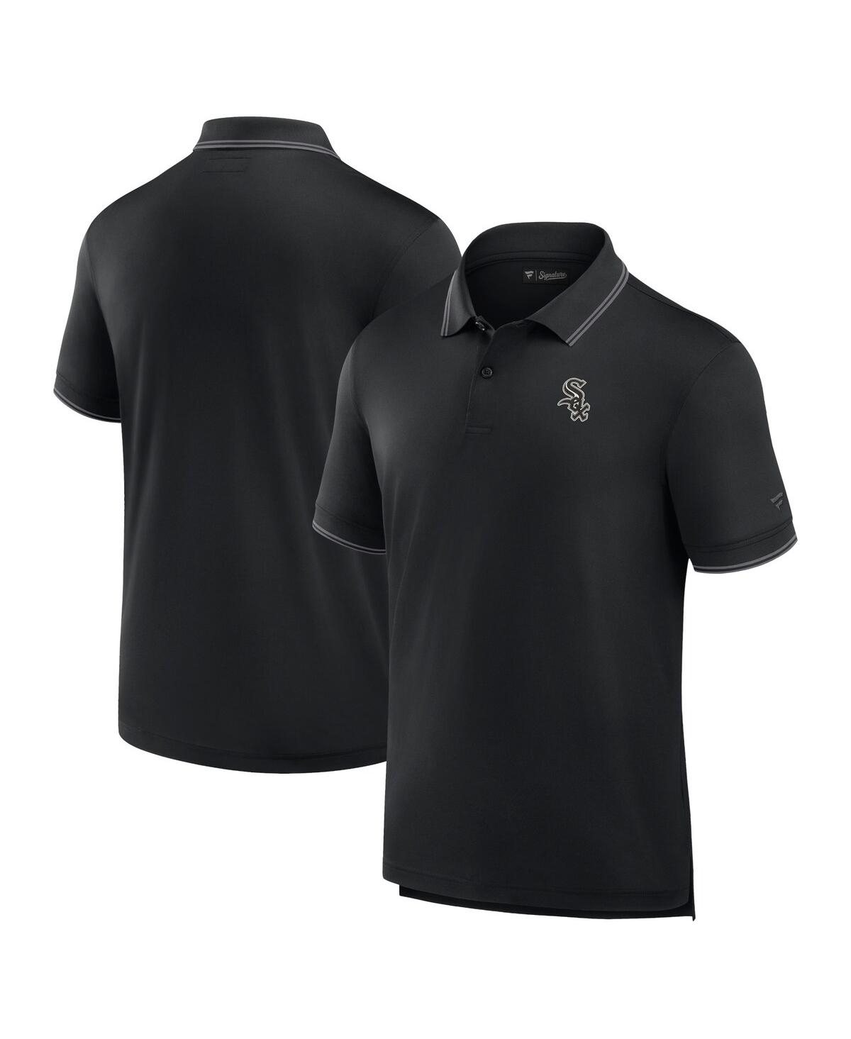 Men's Fanatics Signature Black Chicago White Sox Pique Polo Shirt - Black
