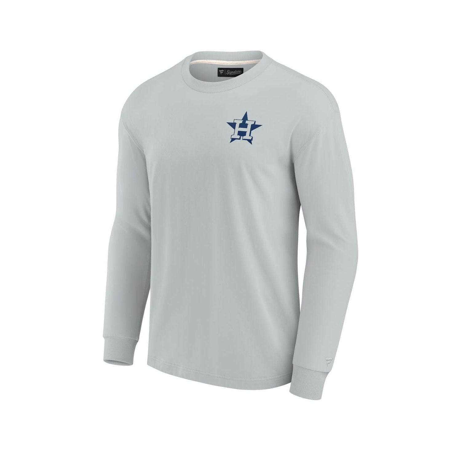 Men's and Women's Gray Houston Astros Super Soft Long Sleeve T-shirt