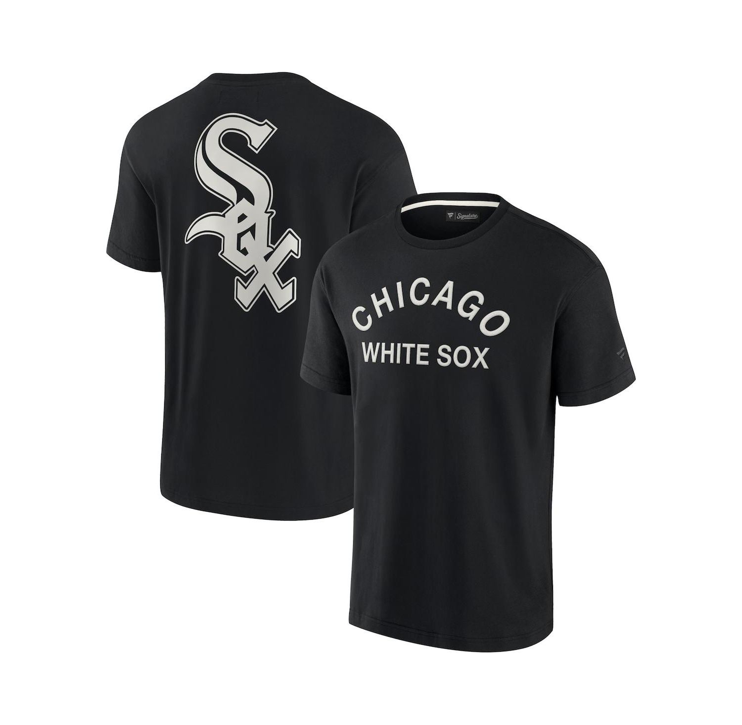 Men's and Women's Black Chicago White Sox Super Soft Short Sleeve T-shirt