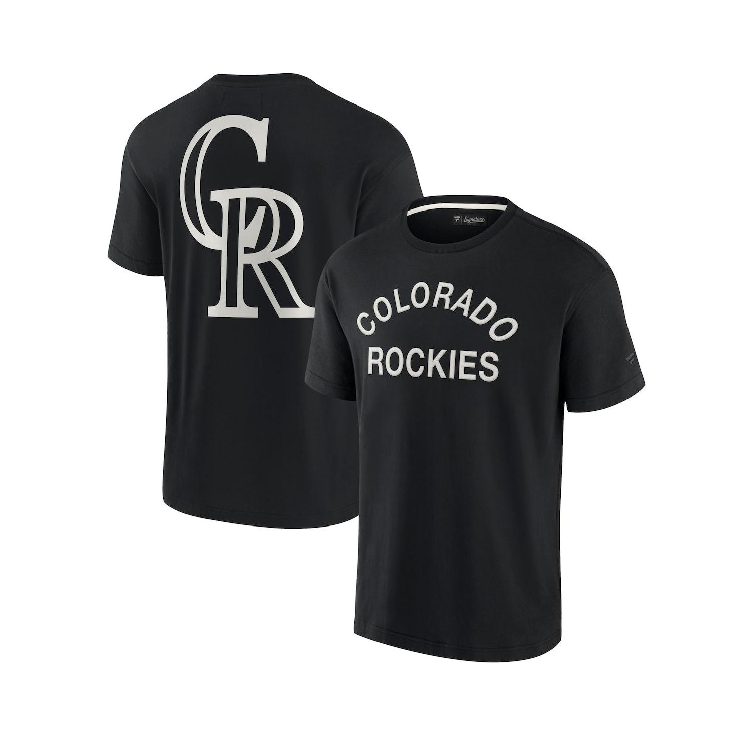 Men's and Women's Black Colorado Rockies Super Soft Short Sleeve T-shirt