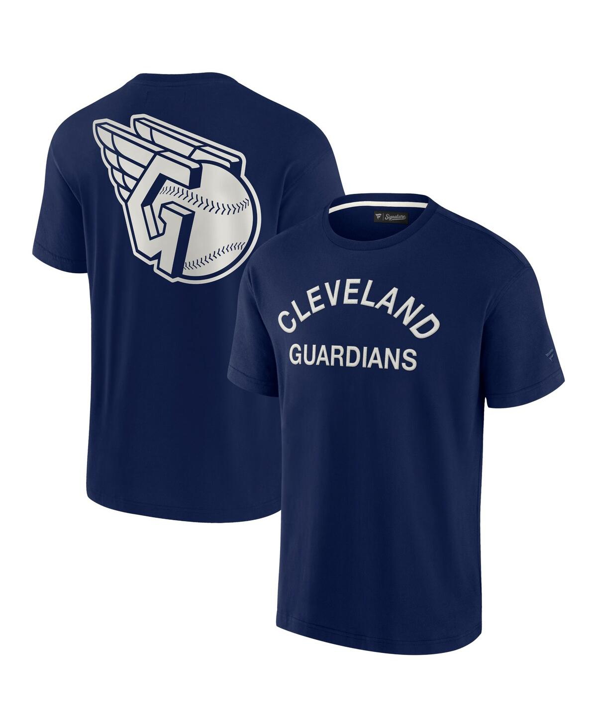 Fanatics Signature Unisex  Navy Cleveland Guardians Super Soft Short Sleeve T-shirt In Navy