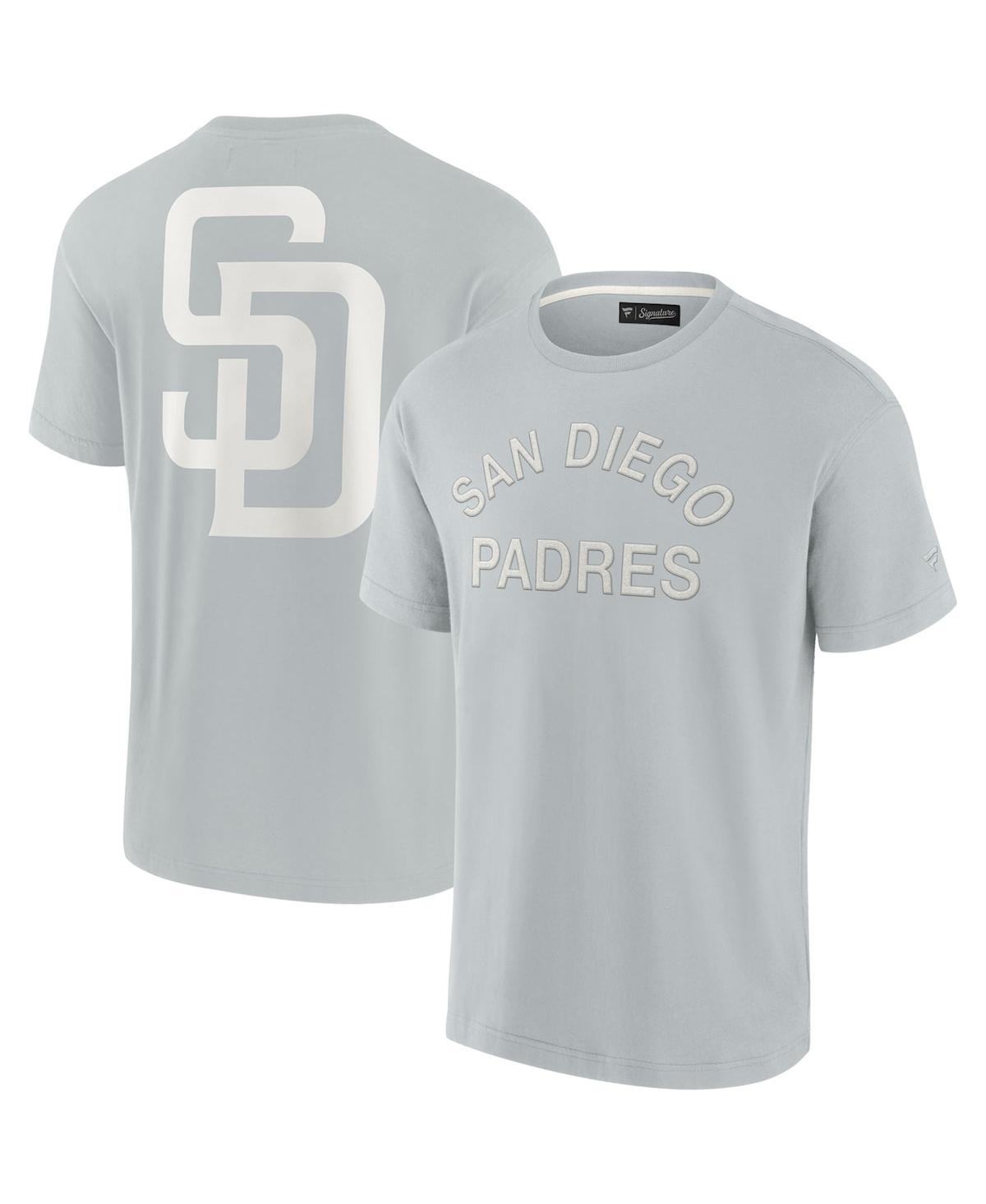 Fanatics Signature Unisex  Gray San Diego Padres Super Soft Short Sleeve T-shirt In Gray