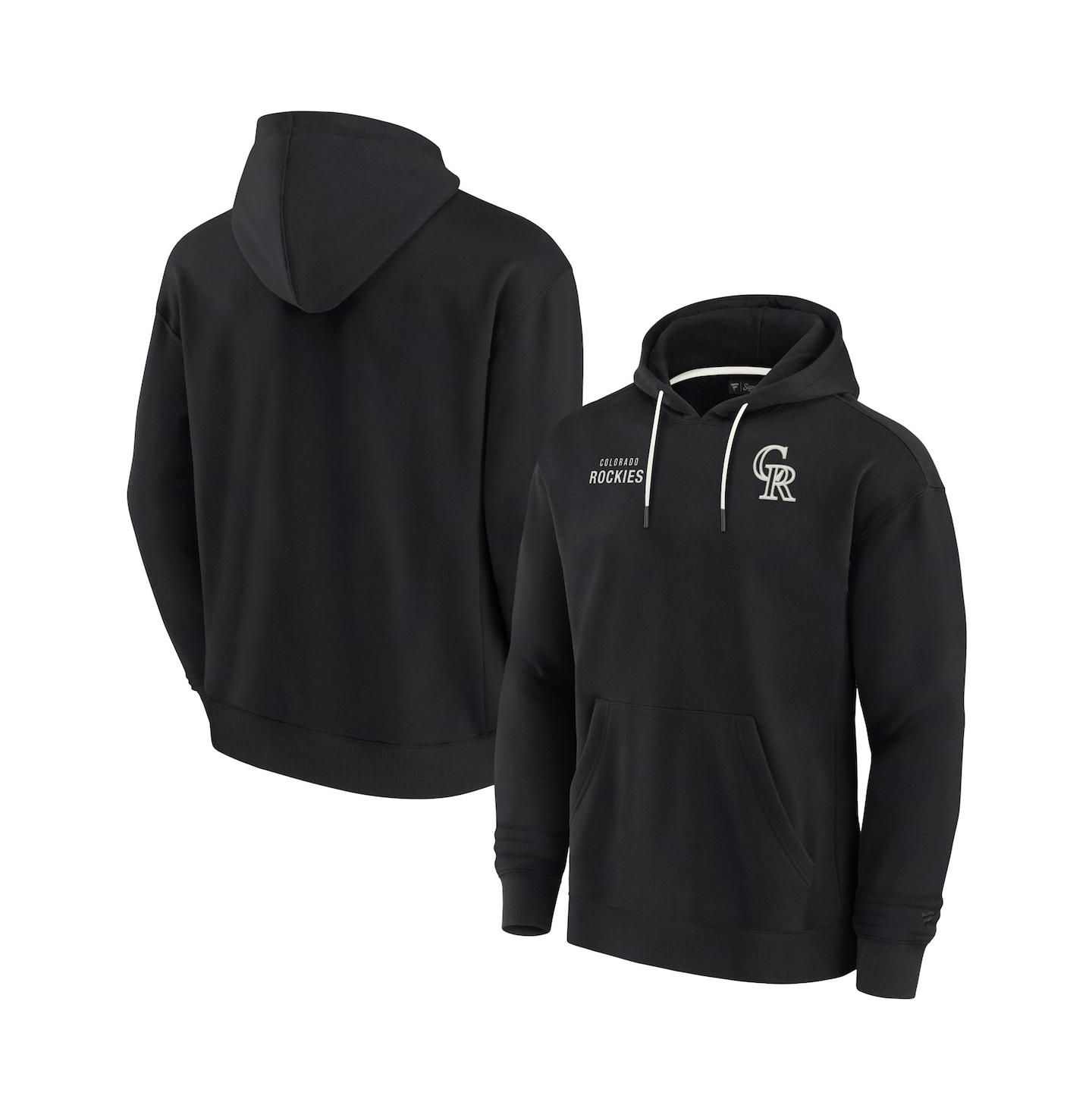 Худи Fanatics Signature Black Colorado Rockies Super Soft Fleece Pullover — фото 1