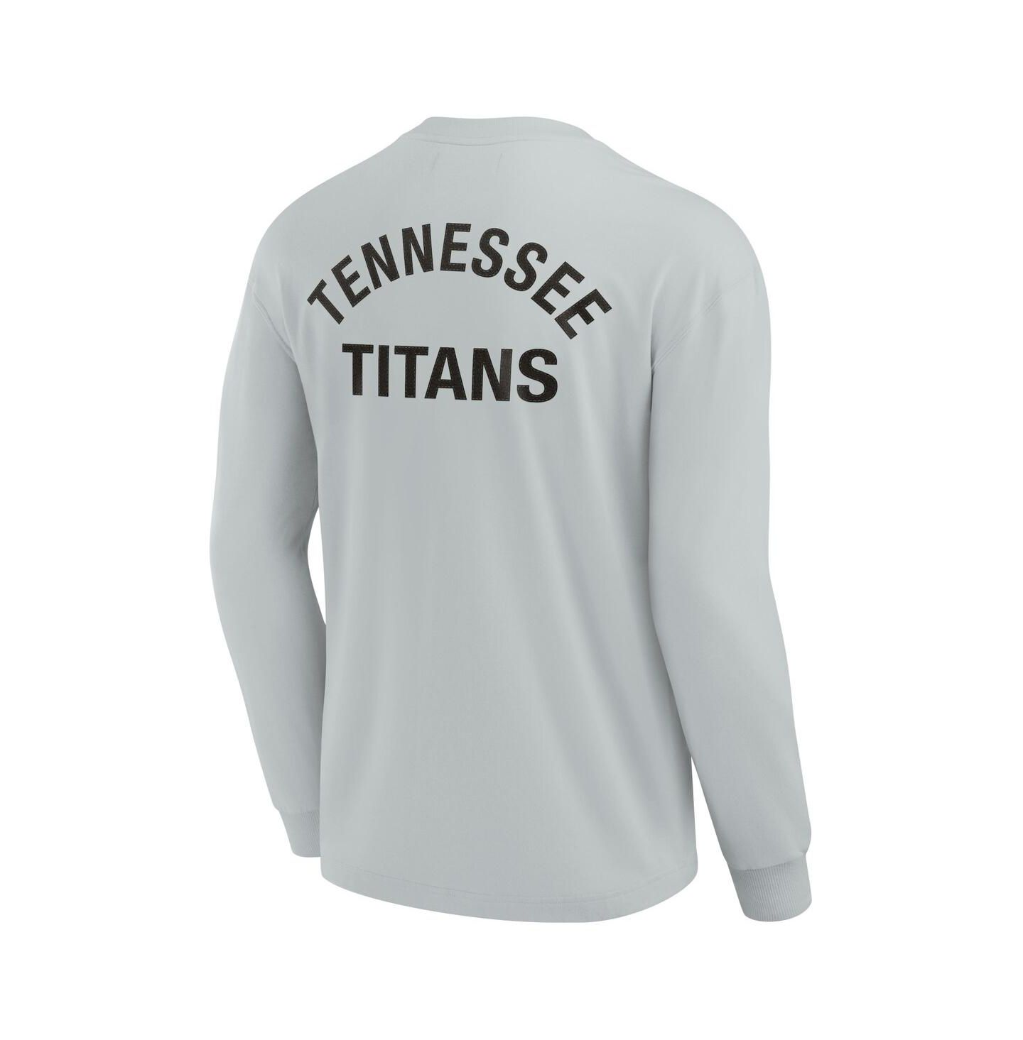Футболка Fanatics Signature Gray Tennessee Titans Super Soft Long Sleeve — фото 4