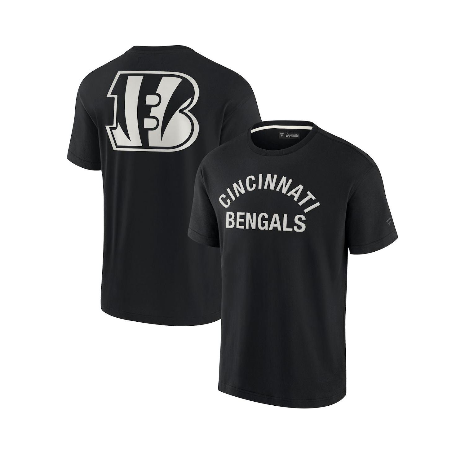 Men's and Women's Black Cincinnati Bengals Super Soft Short Sleeve T-shirt