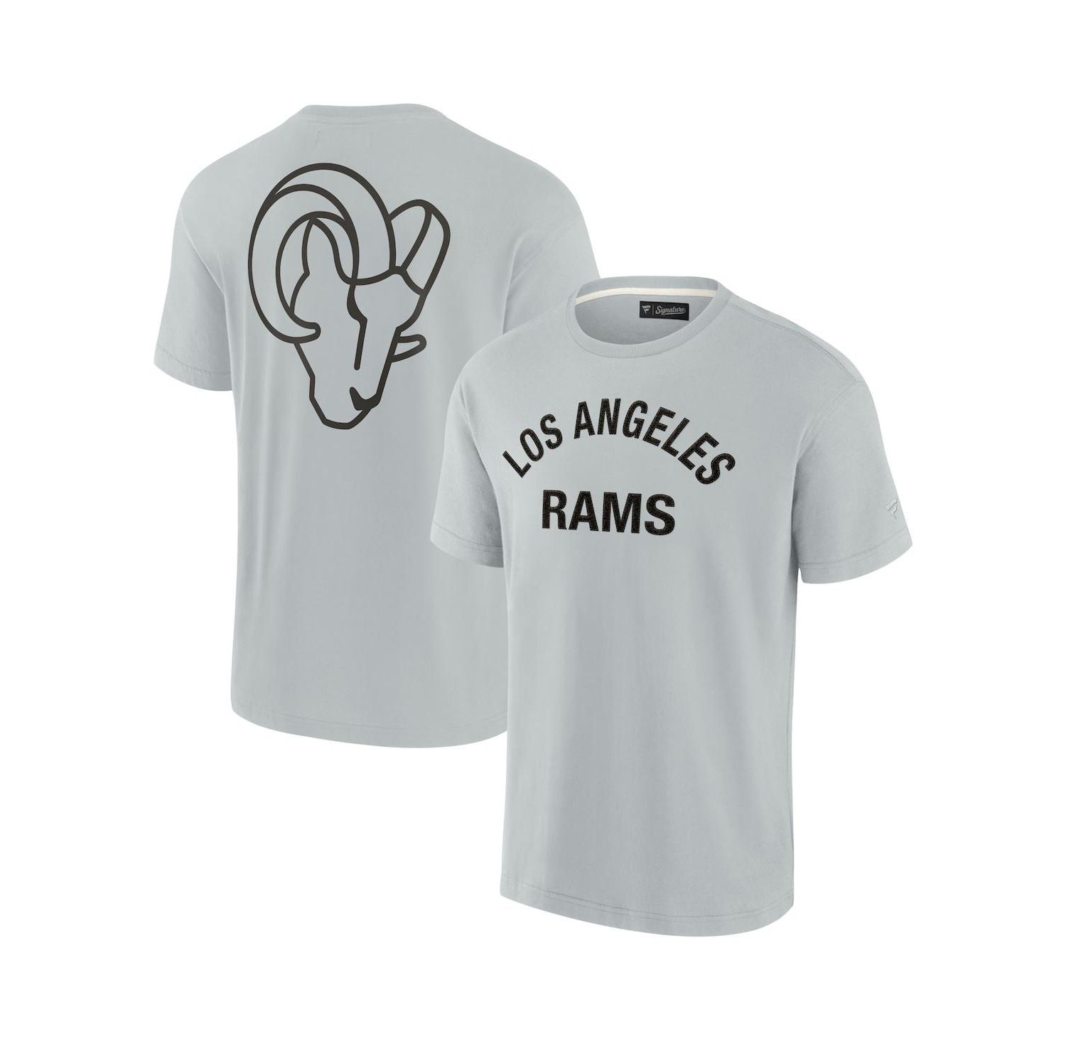Men's and Women's Gray Los Angeles Rams Super Soft Short Sleeve T-shirt