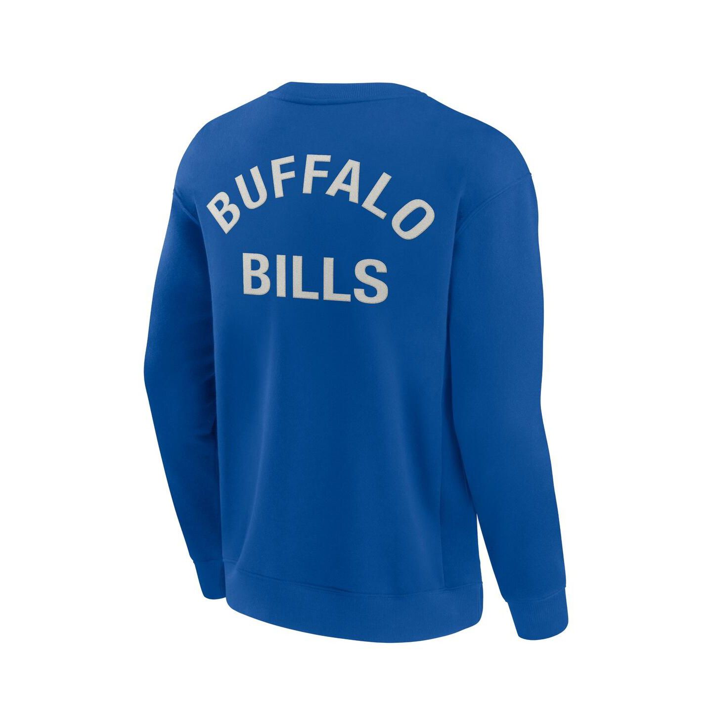 Толстовка Fanatics Signature Royal Buffalo Bills Super Soft Pullover Crew — фото 2