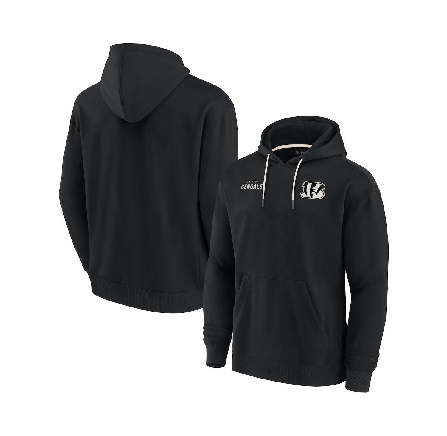 Men's and Women's Black Cincinnati Bengals Super Soft Fleece Pullover Hoodie