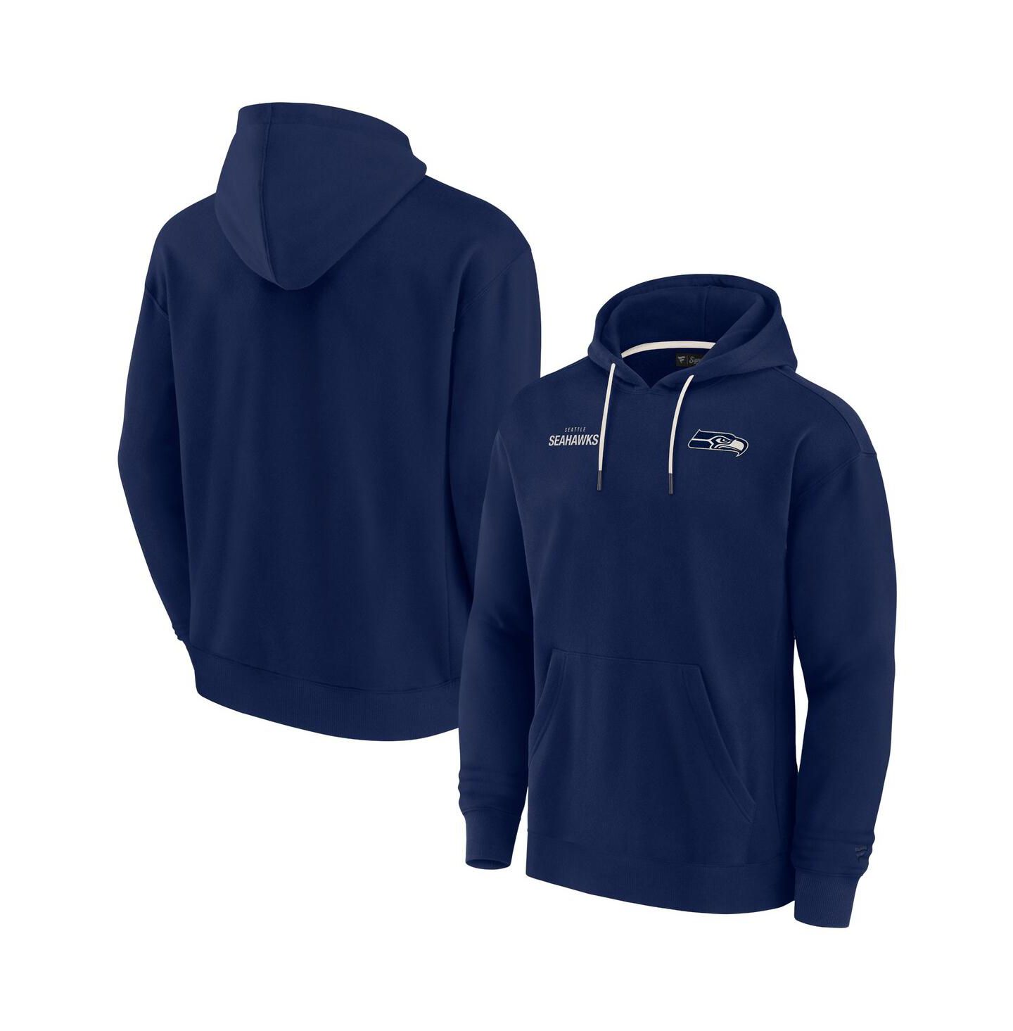 Худи Fanatics Signature College Navy Seattle Seahawks Super Soft Fleece Pullover — фото 2