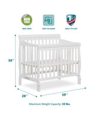 Baby Aden Convertible 4-in-1 Mini Crib, Natural