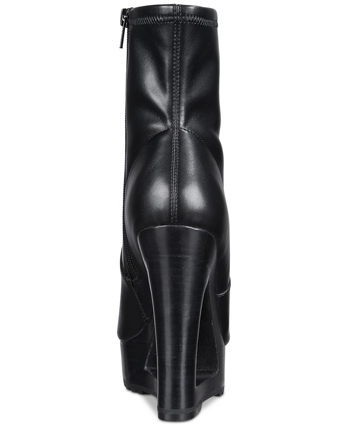 AAJ By Aminah Ava Low Platform Wedge Boots - Macy's