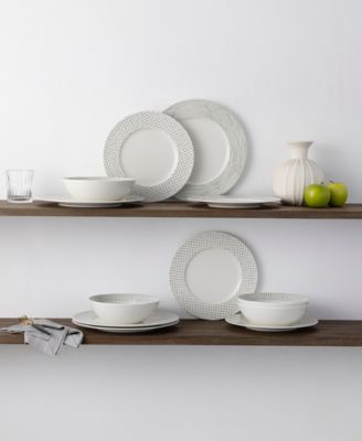 Hammock  Rim 12-Piece Dinnerware Set, Service for 4