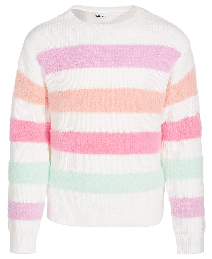 Epic Threads Big Girls Faux-Fur-Striped Sweater, Created for Macy's ...