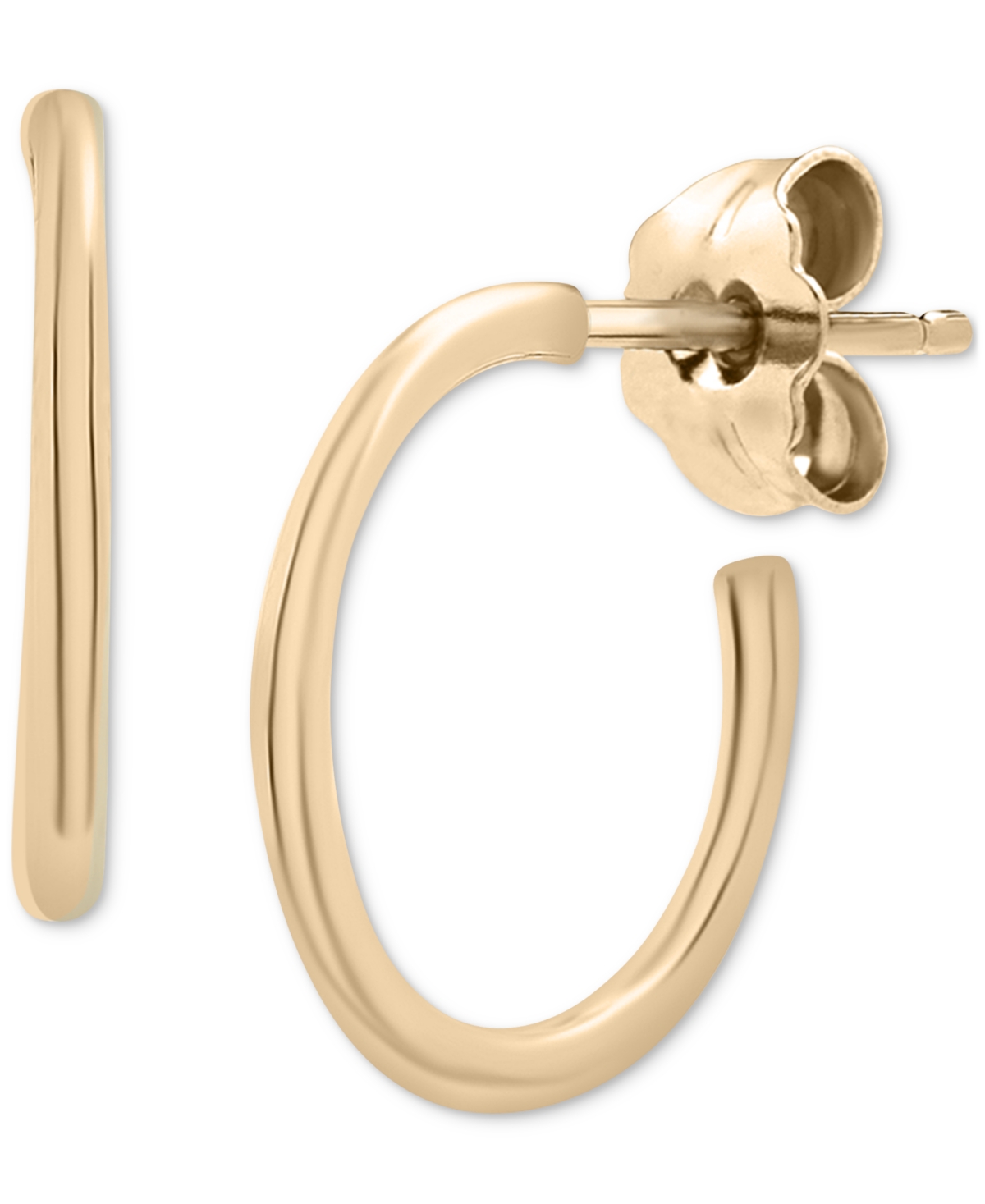 Polished Tube Small Hoop Earrings in Gold Vermeil, Created for Macy's - Gold Vermeil