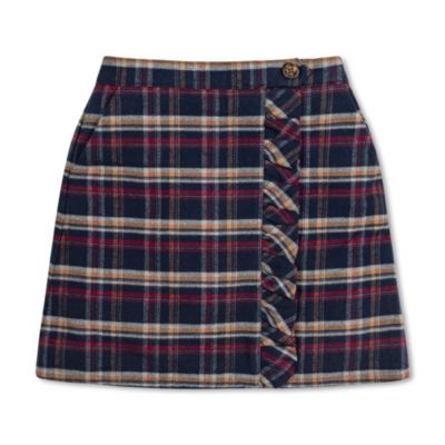 Toddler Girls Hope and Henry Flannel Pull-On Ruffle Skirt