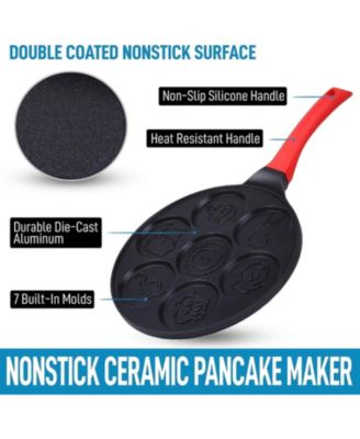 Pancake Pan - 7 Animal Face Designs and Two Bonus Spatulas