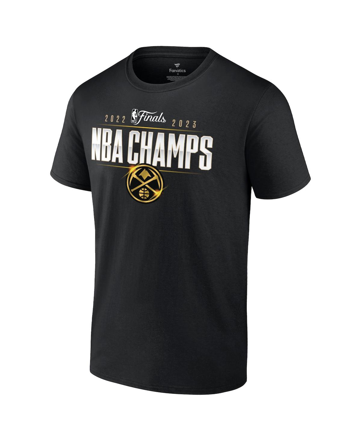 Men's FanaticsDenver Nuggets 2023 Nba Finals Champions Triple Threat Roster Signature T-shirt - Black