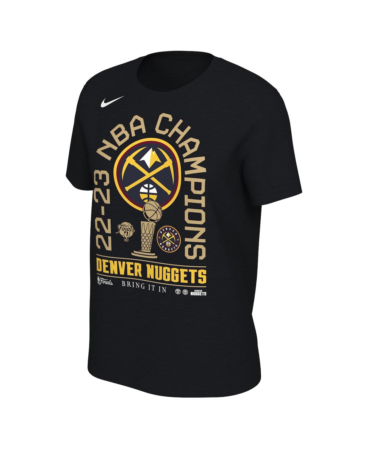 Nike Women's  Black Denver Nuggets 2023 Nba Finals Champions Locker Room T-shirt In Black