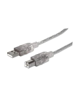 Manhattan 10 Ft. Hi-Speed USB B Device Cable - Translucent Silver - Macy's