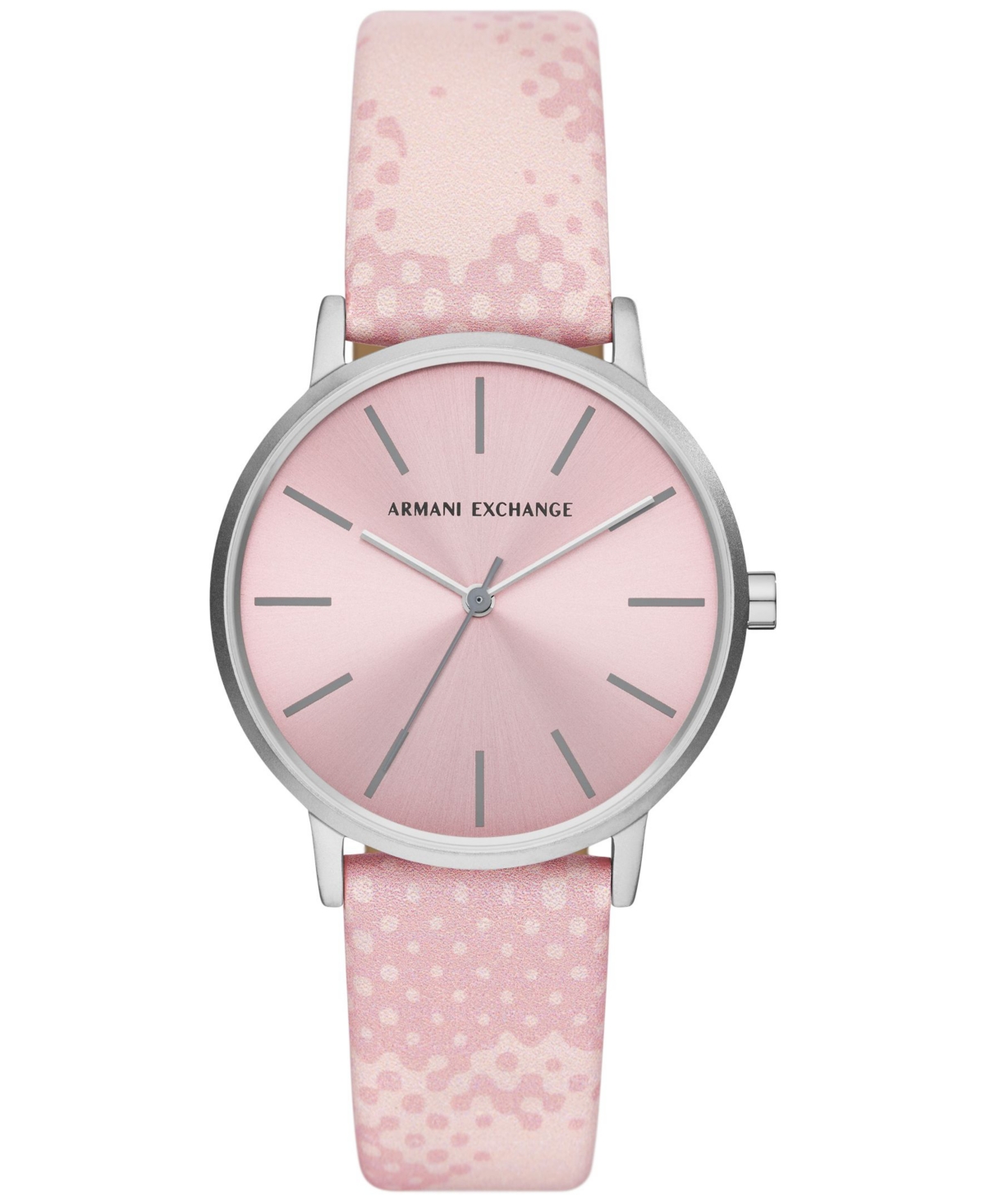 A X Armani Exchange Women's Quartz Three Hand Pink Leather Watch 36mm