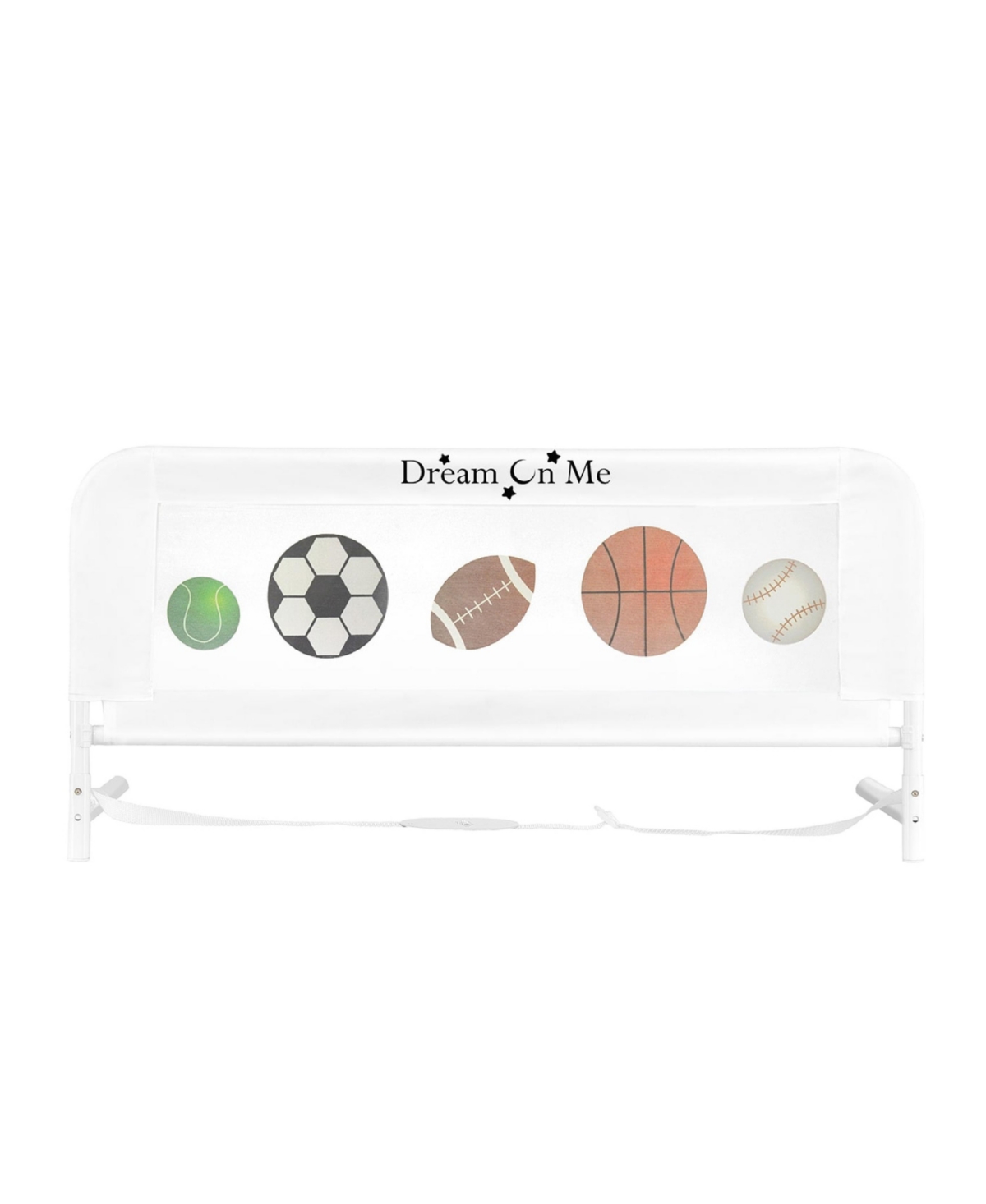 Dream On Me Lightweight Mesh Security Adjustable Bed Rail In Sports Print