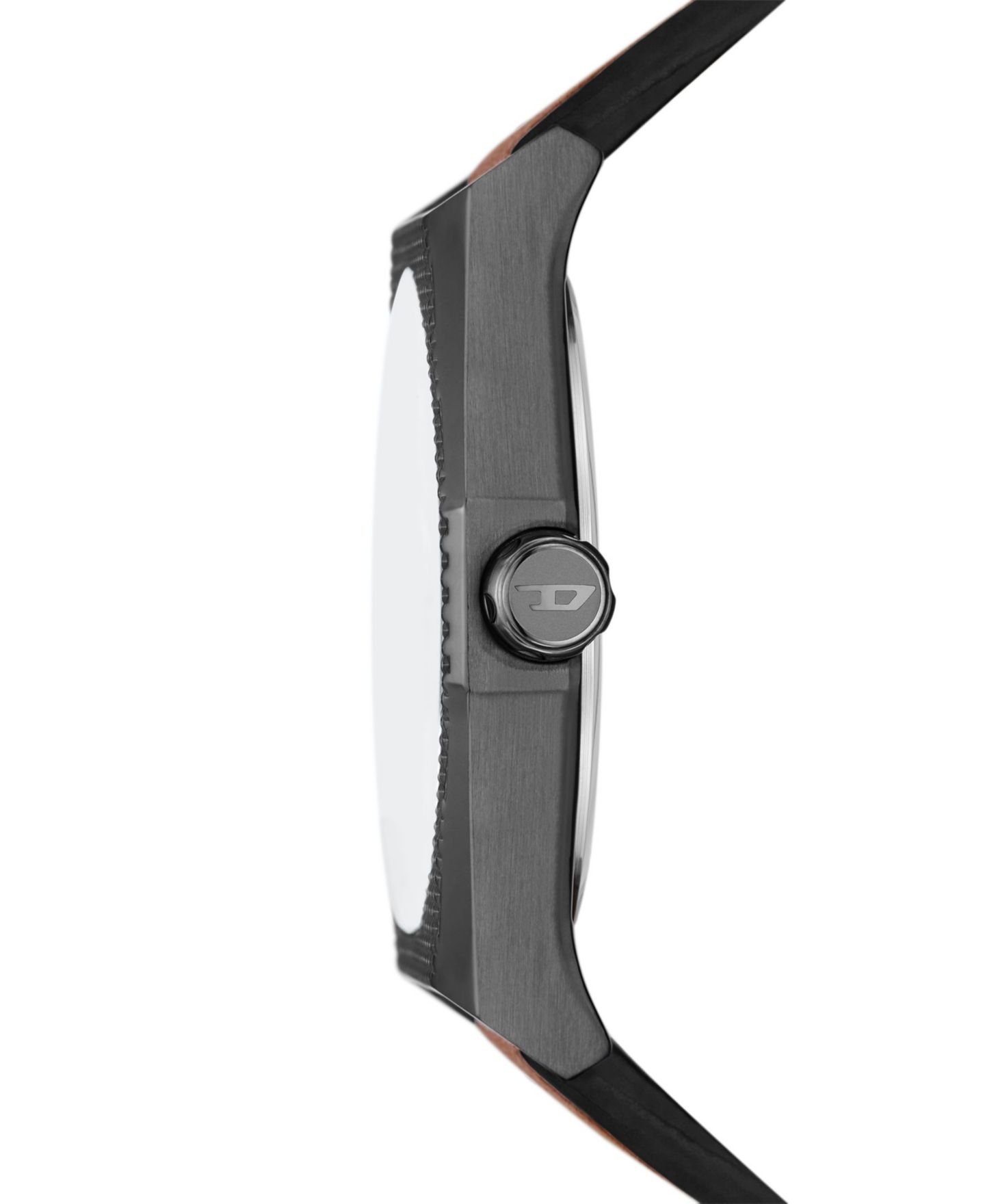 Мужские часы Diesel Scraper Quartz Three Hand Brown Leather Watch 44mm — фото 2
