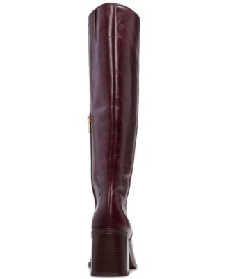 Womens's Sangeti Block-Heel Wide-Calf Knee-High Boots