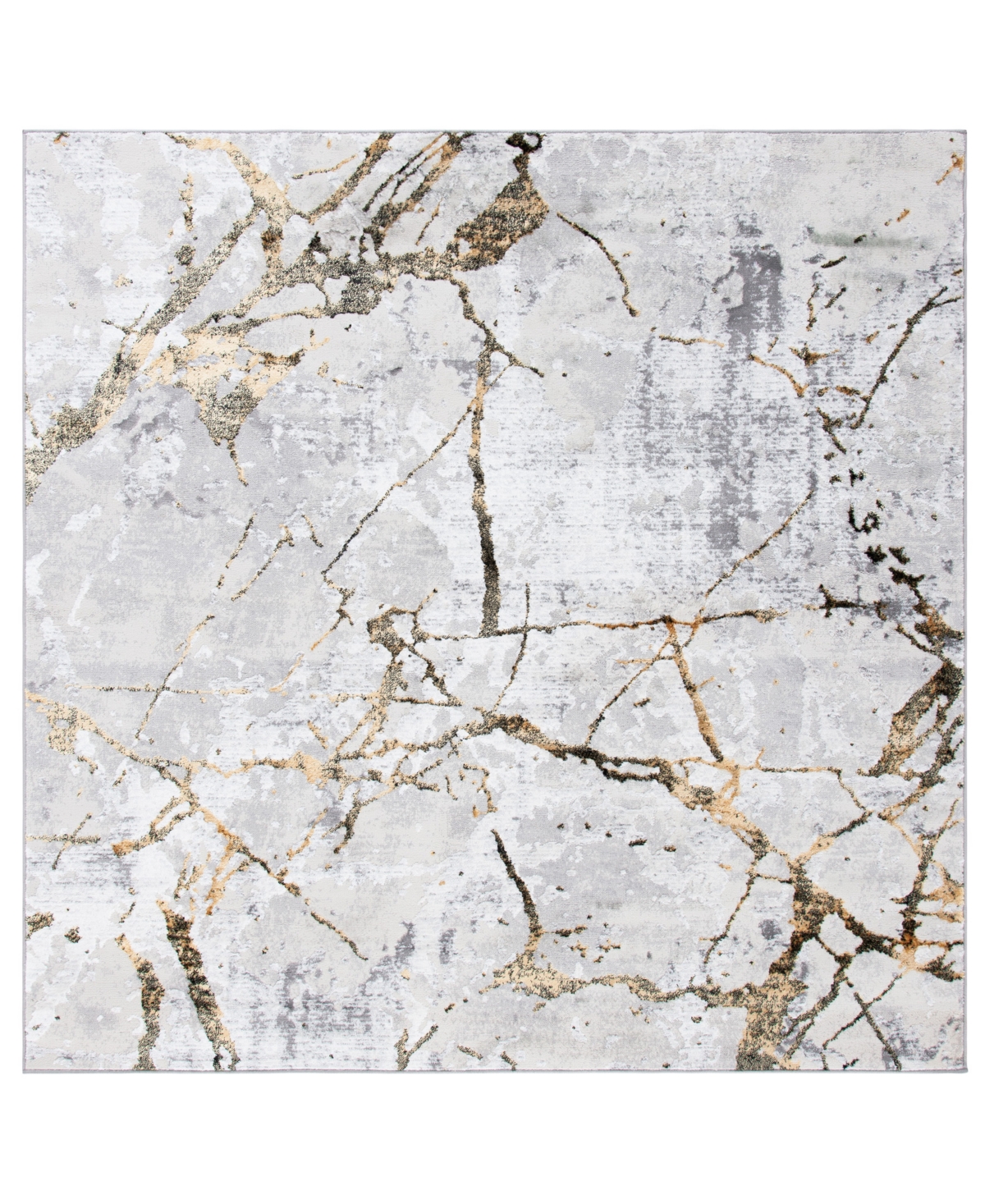 Safavieh Amelia ALA293 10' x 10' Square Area Rug - Gray, Gold