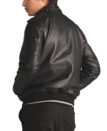 Black leather members only jacket store