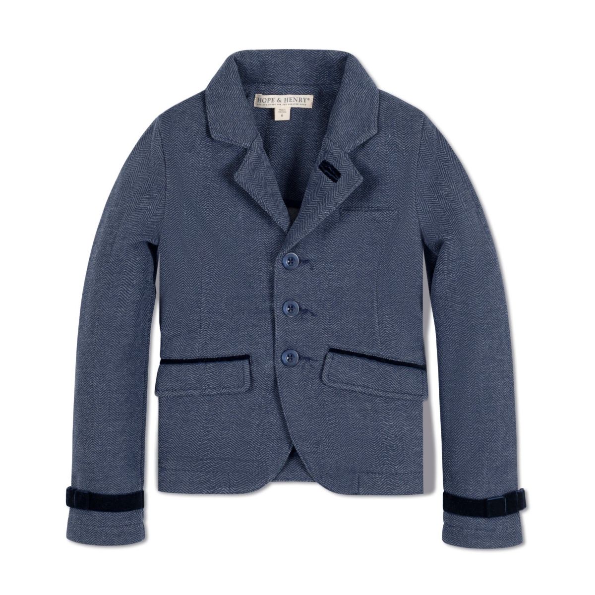 Hope & Henry Toddler Girls Dressy Knit Jacquard Riding Blazer