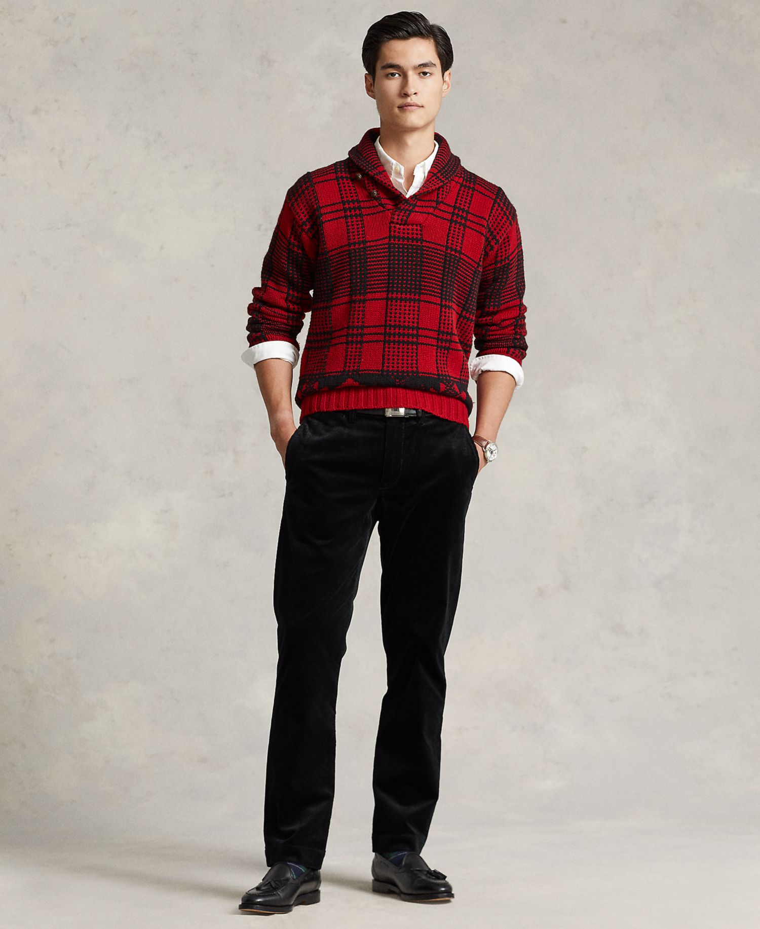 Men's Stretch Straight-Fit Corduroy Pants
